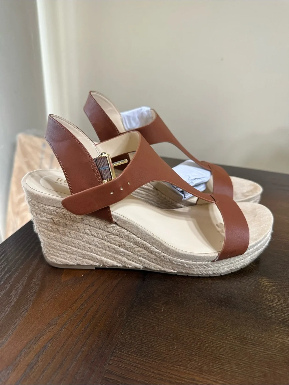 Kenneth Cole Reaction Cream Platform Wedge Sandals